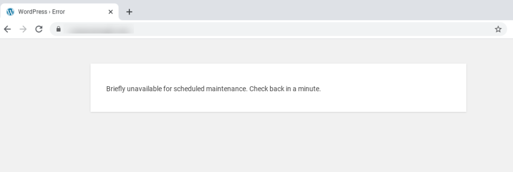 الخطأ Briefly Unavailable for Scheduled Maintenance