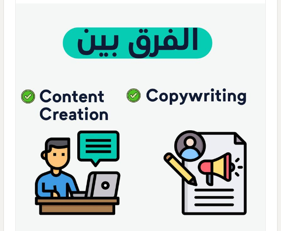 ما الفرق بين الـ Copywriting والـ Content Creation؟